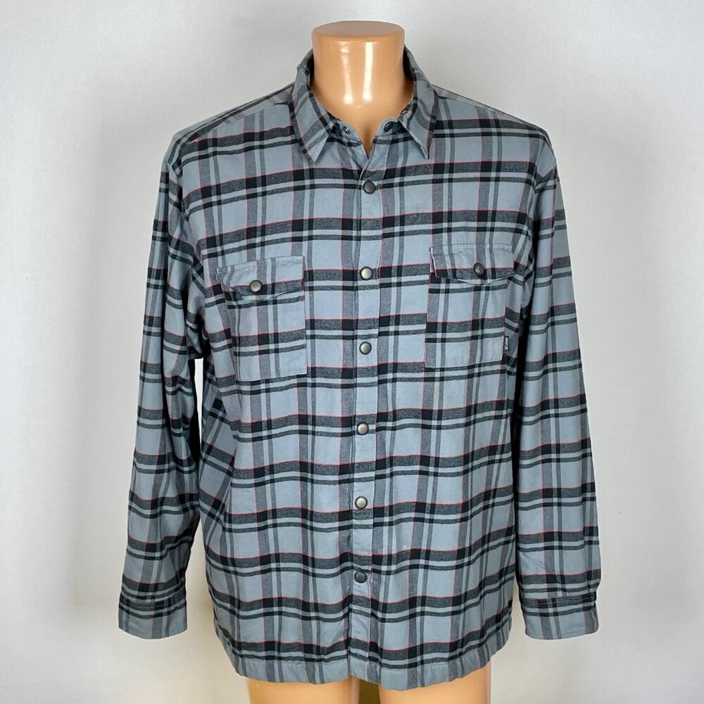 NIKE SB Thermal Lined Plaid Flannel Shacket Sz XL Grunge Skater Gorpcore Outdoor